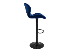 4x taburetes de bar azul sillas con respaldo asientos ajustables 63-83 cm