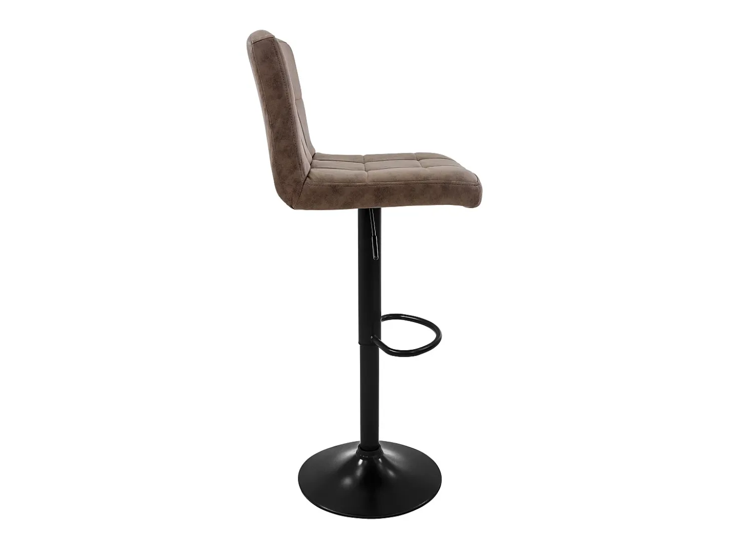 4x taburetes de bar marron sillas con respaldo asientos ajustables 63-83 cm
