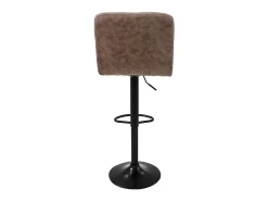4x taburetes de bar marron sillas con respaldo asientos ajustables 63-83 cm