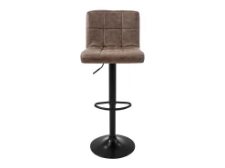 4x taburetes de bar marron sillas con respaldo asientos ajustables 63-83 cm