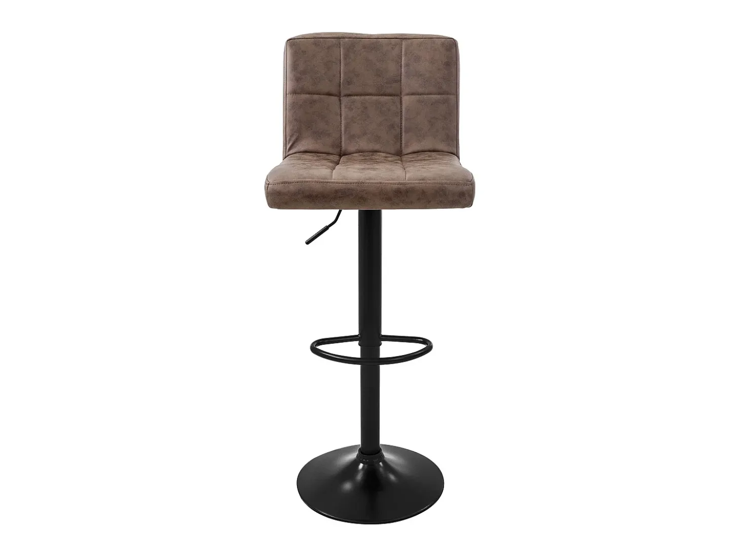 4x taburetes de bar marron sillas con respaldo asientos ajustables 63-83 cm