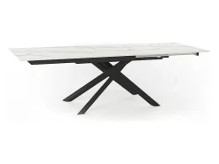 Xavier - Mesa extensible (170/270 x 90 cm) en HPL sobre MDF Negro