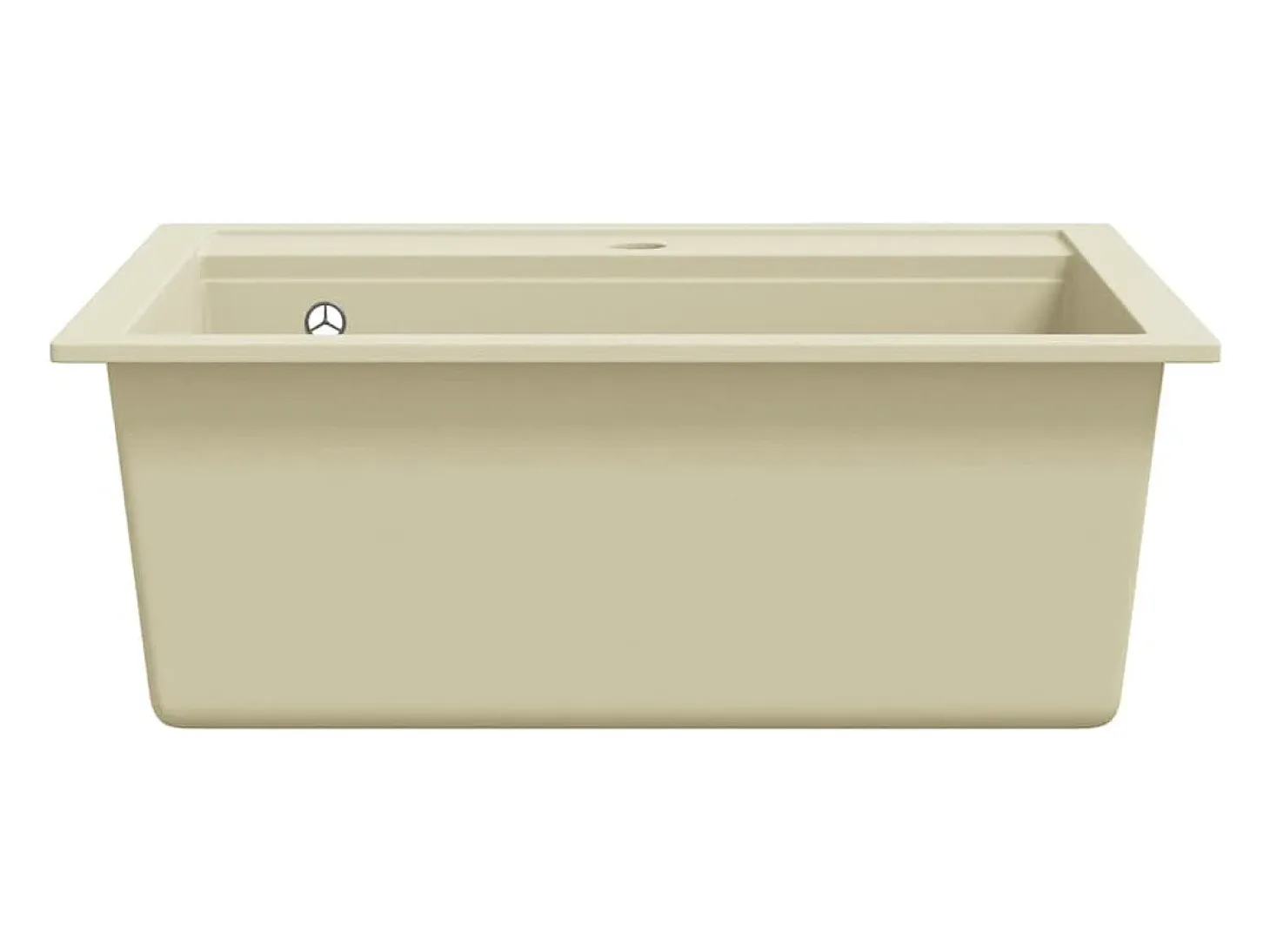 Xelindra Fregadero de cocina de granito con un seno beige