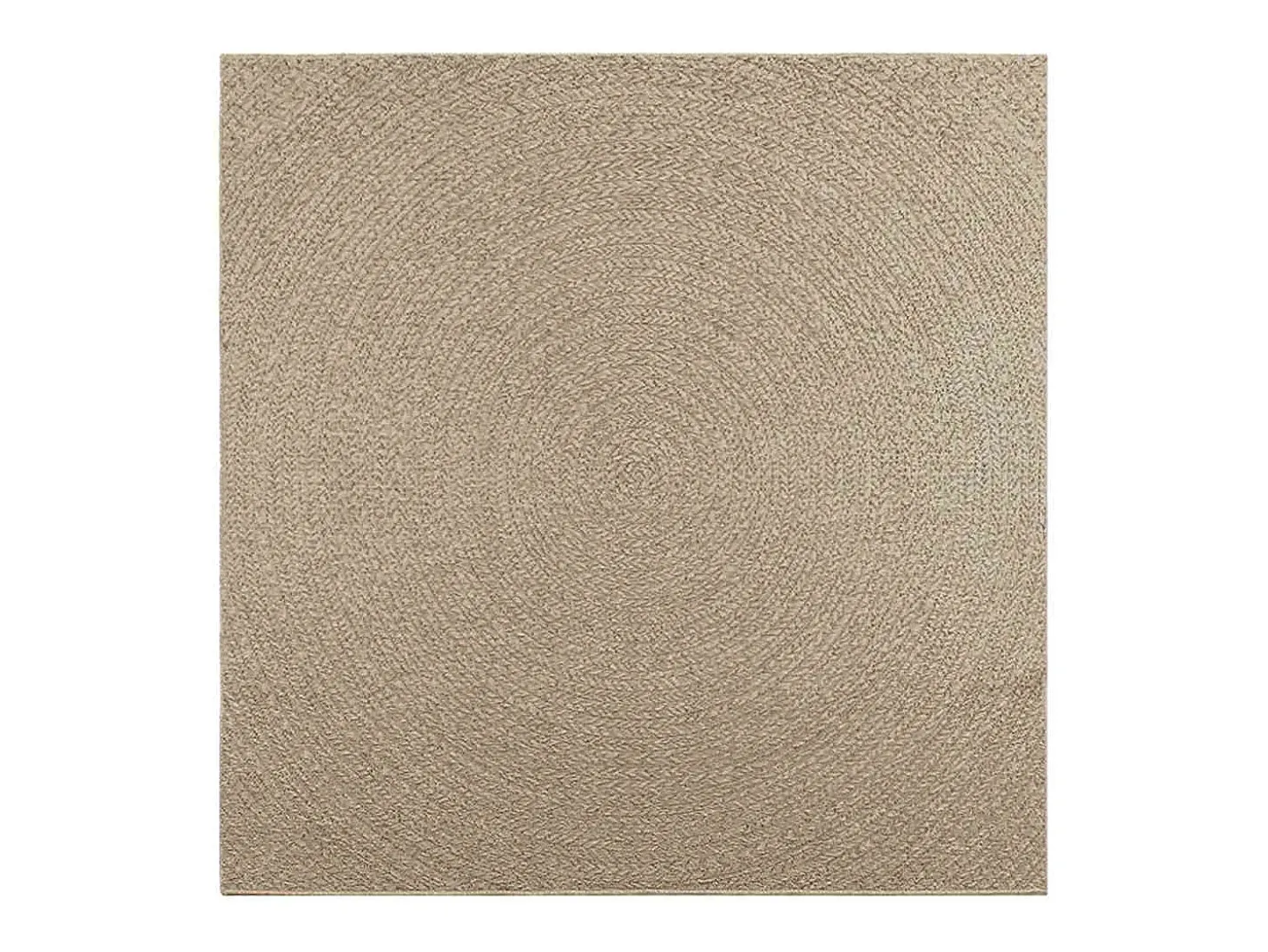 ZIZUR alfombra beige 200x200 cm aspecto yute interior exterior